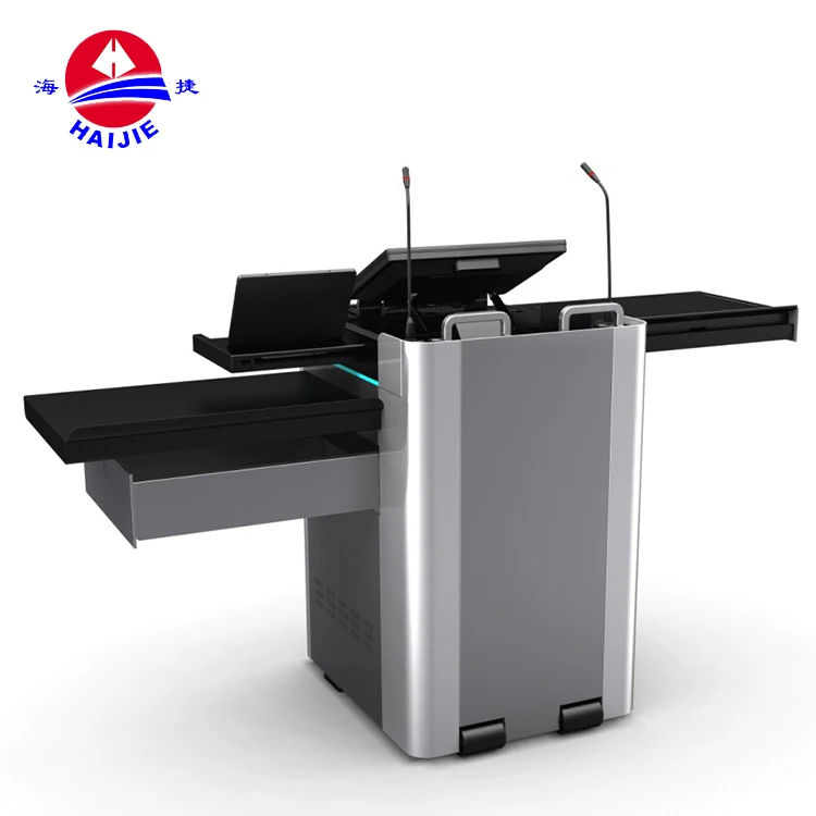 Factory Cheap School Supply Multimedia Speech Simple Design Digital Steel Podium