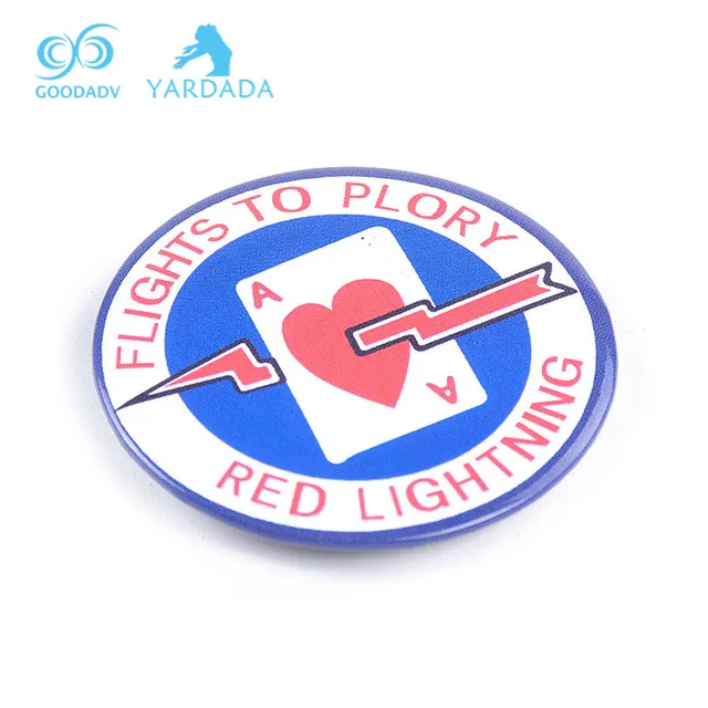 business promotional gift items print button badge metal pin