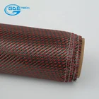 Customized plain/twill 200gsm carbon aramid hybrid fiber fabric GDE blue kevlar hybrid roll