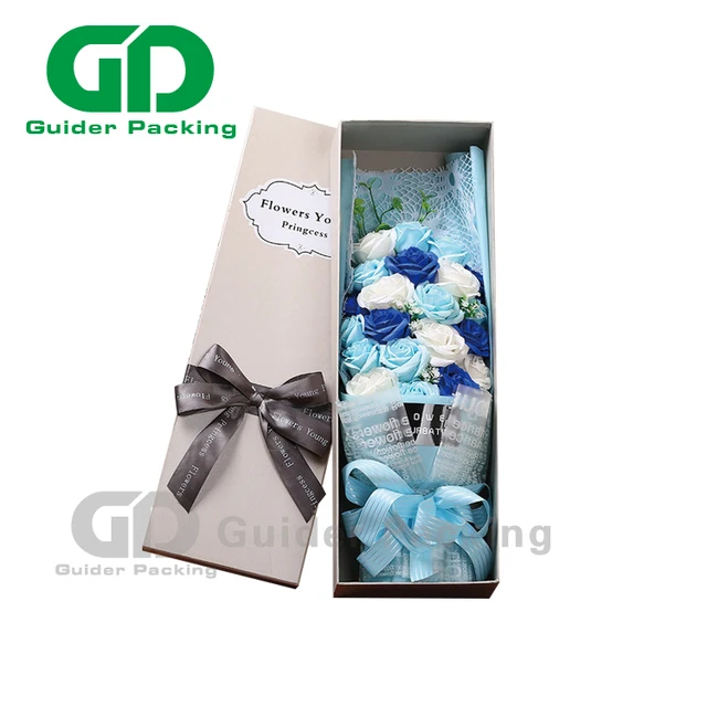 corrugated paper customized printing flower gift packaging long