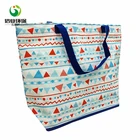 oem plastic pp woven shopping tote recycling bag set with zipper