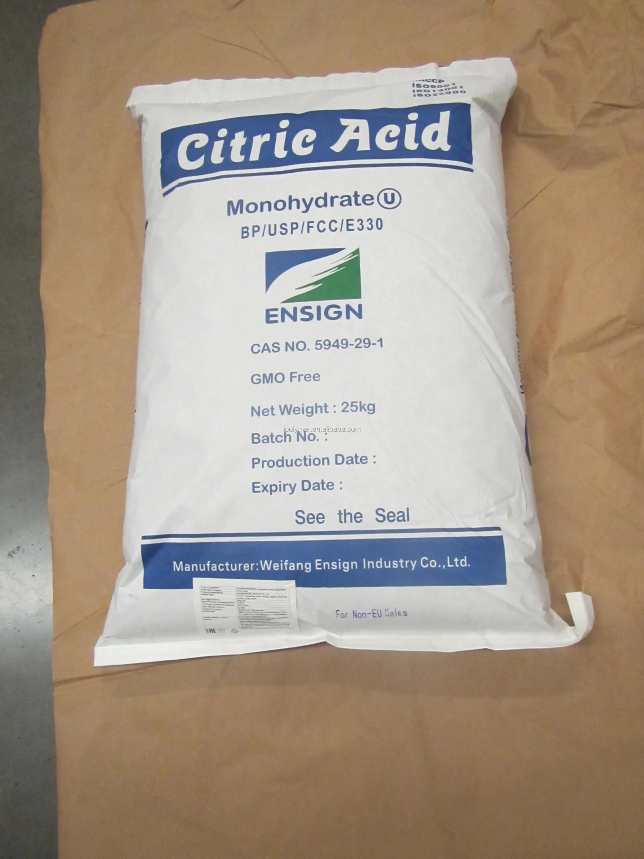 citric acid mono / anhydrous , trisodium citrate