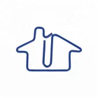 Creative paper clips house shaped office use document paper binder clips