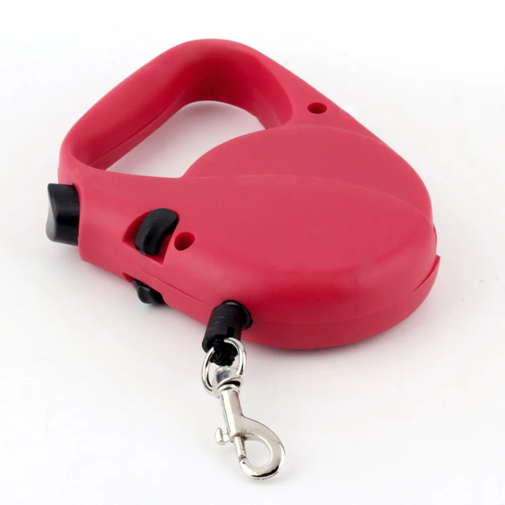 One-handed With Lock Retractable Pet Etendable Leash Lead for Dogs Cats Small Medium Large 3M Red Black Pink High Quality