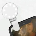 Private label custom clip phone rechargeable usb flash led selfie ring light