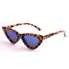 Leopard Cat Eye Women Triangle Vintage Cheap Sun Glasses Female