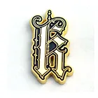 Custom lapel pin The letter badge silver soft enamel pin