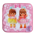 custom made souvenir baby gift 100 % organic cotton digital printed hand tea towel and handkerchief for kids girl