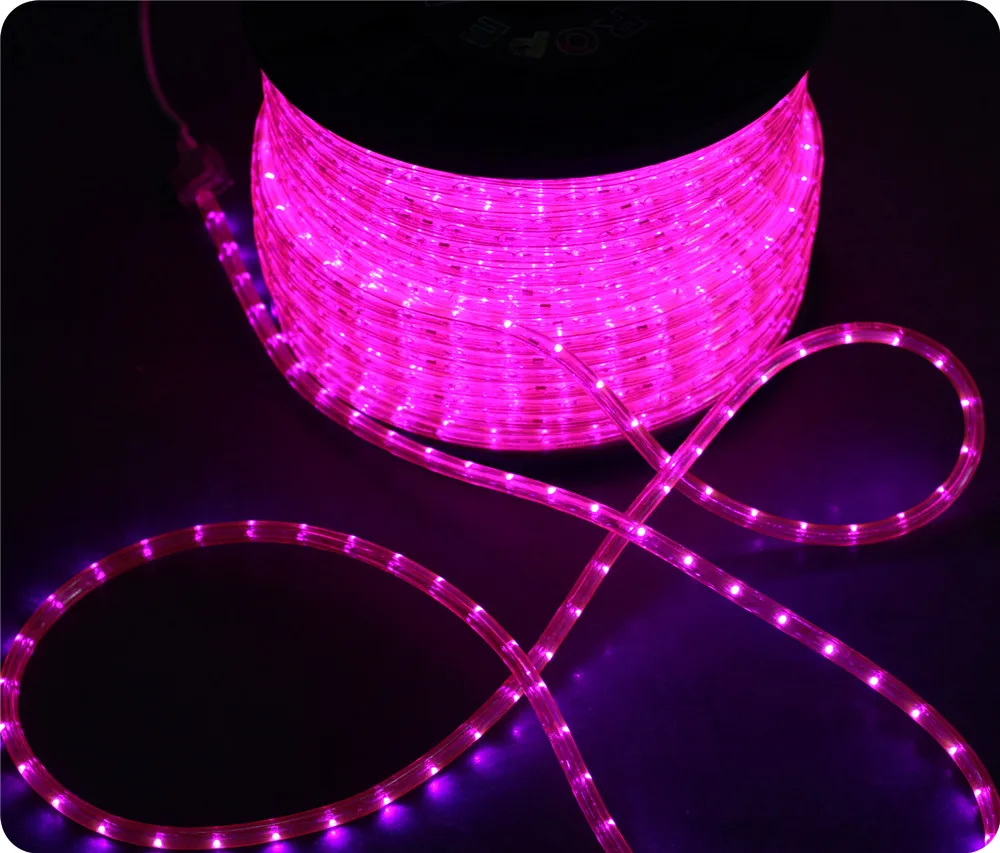 100m  220V  Steady 3600leds pink led light rope