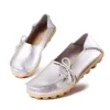 soft rubble sole loafers casual moccasins walking shoes lace up women leather flat heel shoes