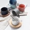 Creative Mini candy color simple cute small fresh coffee cup ceramic cup lovers cup frosted Mug