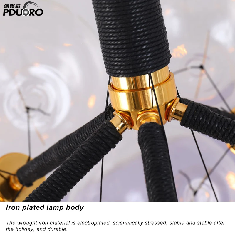 2018 hot selling hanging glass chandelier modern glass led chandelier pendant lighting  DD1151