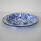 Dia 22 cm Wholesale Round Enamel Camping plate Pie Dish With Roll Rim