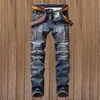 European And American Style In-Stock Items Supply BIker Jeans Denim Pent For Men