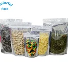 Foil Pouch Stand Up Aluminum Foil Silver Ziplock Doypack Pouch Stand Up Pouch Bag With Clear Window