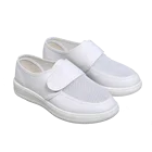 ESD PU leather single hole magic mesh shoes