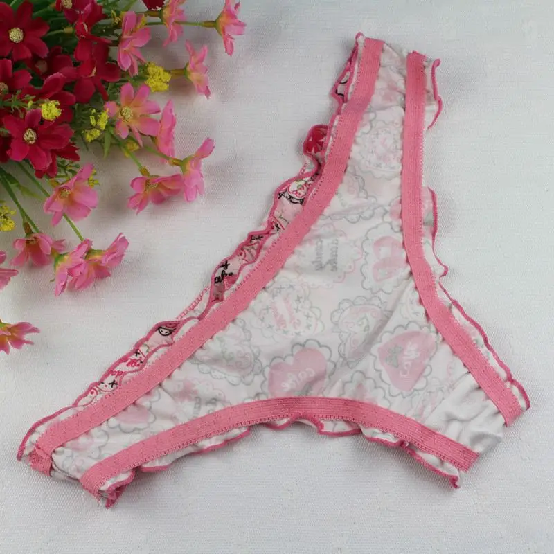 Stock Hot Sale Women lovely pink Heart Sey cotton Panties Breathable Briefs Women Underwear Girl Thongs Lady Panties cotton Ling