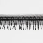 Unique black beaded fringe trim decoration