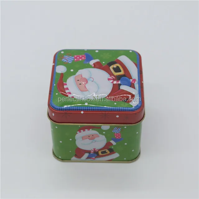 christmas festival small gift candy storage metal tin cans