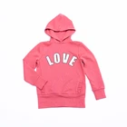 Autumn casual custom pink hoodie girl cute sweater embroidery towel