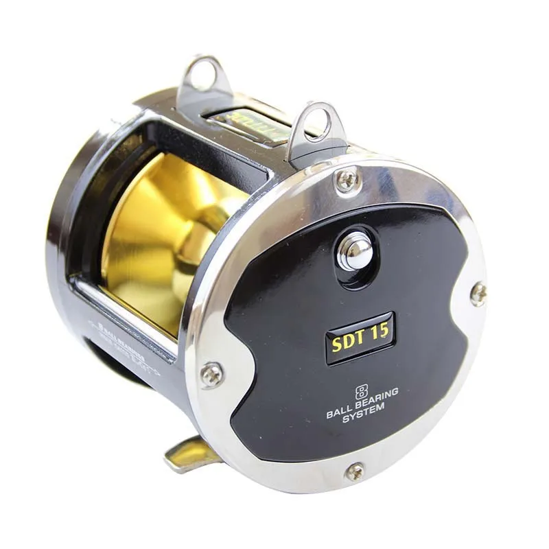 DHEN 55LB power trolling reel super strong boat fishing jigging reel 8 BB Gear ratio 3.4:1 big game saltwater sea fishing reel