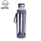 Silicone Sleeve Silicone Sleeve Good Glass Water Bottle with Rope