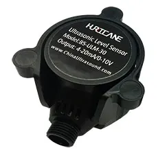 The ultrasonic sensor mounted at the bottom of the fuel tank