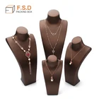 Custom jewelry leather necklace bust display mannequin jewelry stand