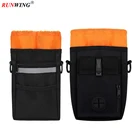 Runwing dog treat pouch training bag dual compartments with collapsible foot water bowl treat bag for toys