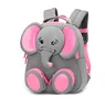 2019 Neoprene Elephant Cartoon 3d Animal Backpack Kid Custom New Design Wholesale Children School Bag with anti-lost strap