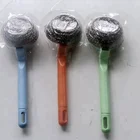 Stainless steel scourer pot scrubber cleaning dish brush
