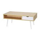 Cheap square coffee tea movable table storage Cocktail Table TV Stand with drawer for living room audited by Walmart