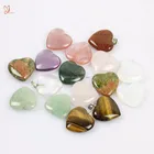 loose gemstone natural crystal chakra heart pendant precious stone clear quartz heart