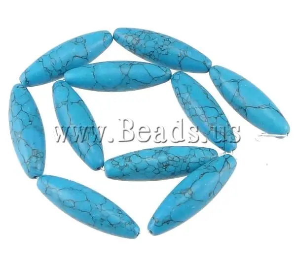 Free shipping!!!Turquoise Beads,wedding jewellery, Natural Turquoise, Rice, blue, 40.50x12mm, Hole:Approx 1.5mm