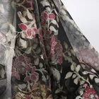 New design polyester moss crinkle silk crepe chiffon floral printed fancy chiffon fabric for scarf/shirts