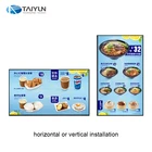 New design Indoor Wall Hanging Restaurant Electronic LCD Digital Menu Board