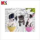 Wholesale PET 3d decorative wallpaper of animal dog cats