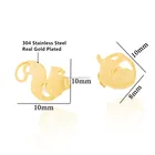 Cute Party Fancy Design Earrings Animal Squirrel And Acorn Gold Silver Plated Stainless Steel Earing For Women Girl BFF Gift