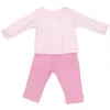 baby clothes fashion Chevron 2 PC Pant Set pink plain shirt & red chevron stripe pants little girls clothing wholesale suppliers
