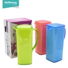 high quality BPA free eco friendly 1.5L double color PS square plastic water jug set plastic pitcher ice cooler water jug