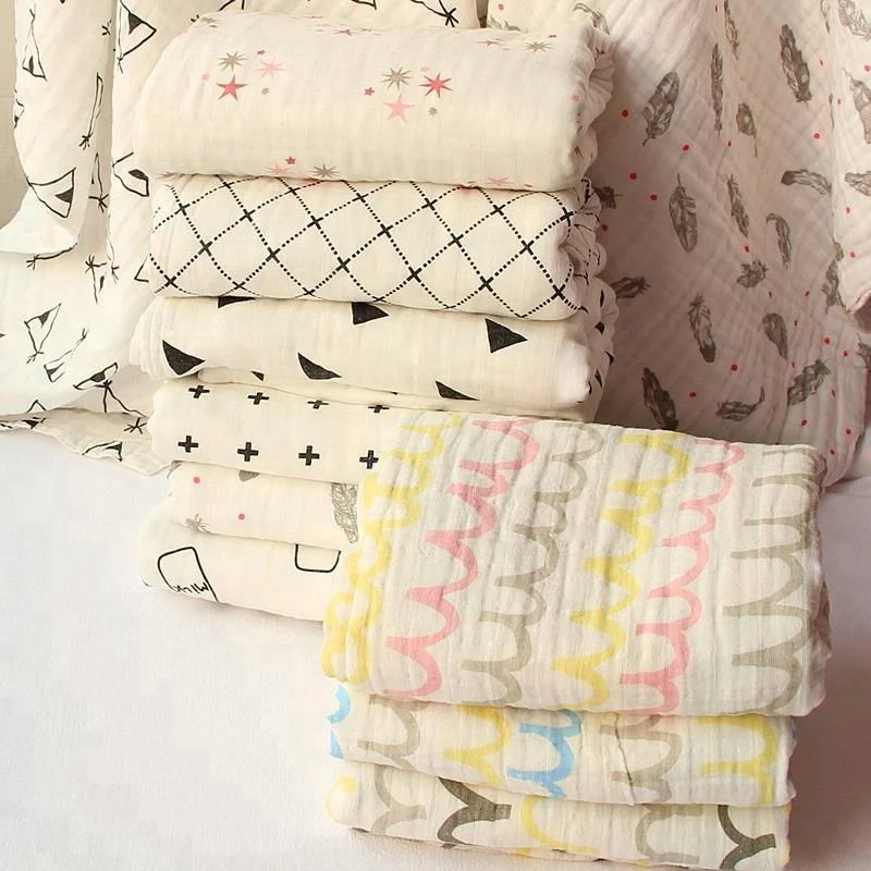 custom printed muslin blanket