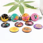 Rubber magnet custom 3d round dome crystal glass fridge magnets