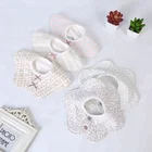 plain organic baby bandana drool bib floral baby bib 360 cotton baby bib waterproof