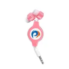 High quality retractable convince earphone adjustable fashion cartoon earphone