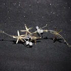 Brilliant Starfish style Hair Clips Women Charm Wedding Bridal Party Hairpins Jewelry Accessories HA-5029