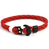Best Selling Anchor Bracelet Men Nylon Red Rope Bracelet
