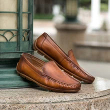 Slip on leather loafer man casual shoes for daily wear