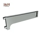 Chrome Double Used Two-Leg Steel Square Tube Hanging Bracket for Slotted Wall Standard