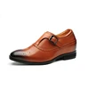 Guangzhou Factory Handmade Genuine Leather Brown Height Increasing Dress Shoes For Men