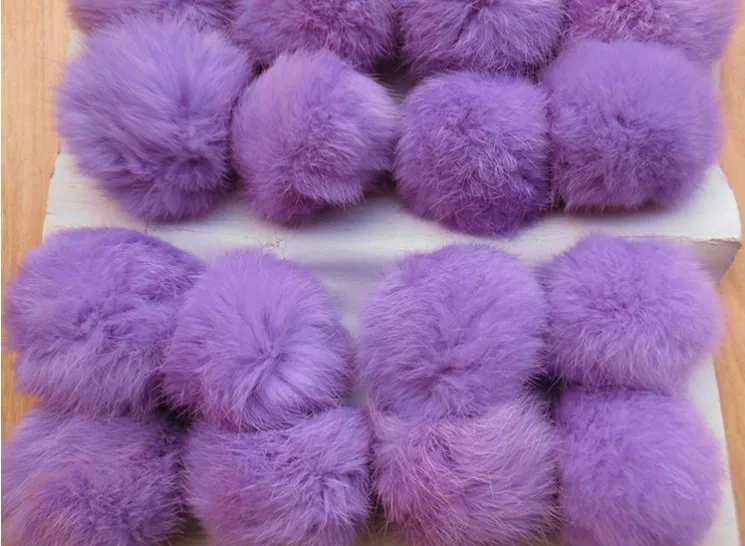 中国2016ホット販売ウサギの毛皮のポンポンpoms/ボール/キーチェーン仕入れ・メーカー・工場